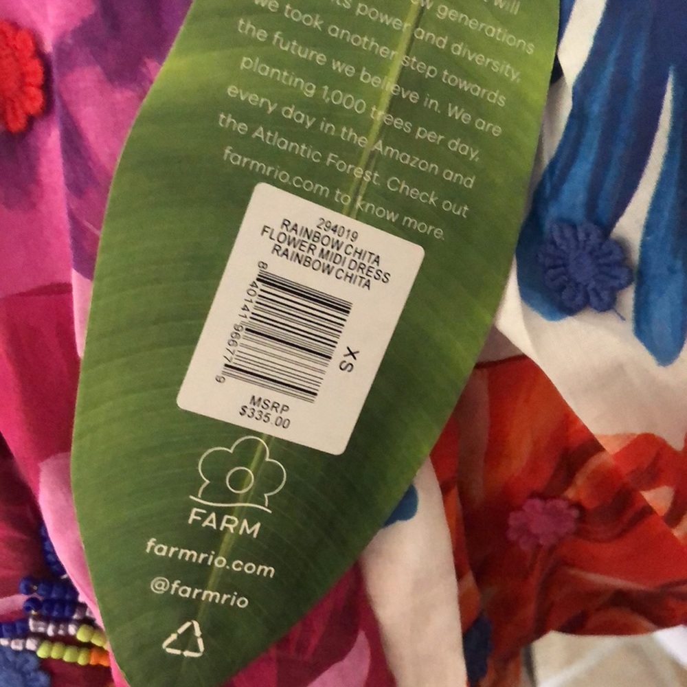 🎉HP🎉 FARM Rio Rainbow Chita flower midi dress - Picture 6 of 13